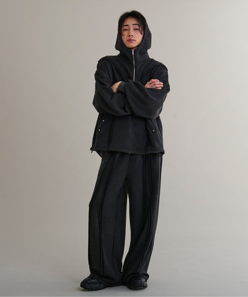 Ellno Loset(エルノロゼット)の「オーバーダイスウェットパンツ/SETUP対応(スウェットパンツ・メンズ・ブラック・SMALL/LARGE/MEDIUM)」の14枚目の写真