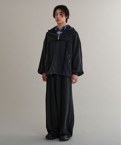 Ellno Loset(エルノロゼット)の「オーバーダイスウェットパンツ/SETUP対応(スウェットパンツ・メンズ・ブラック・SMALL/LARGE/MEDIUM)」の13枚目の写真
