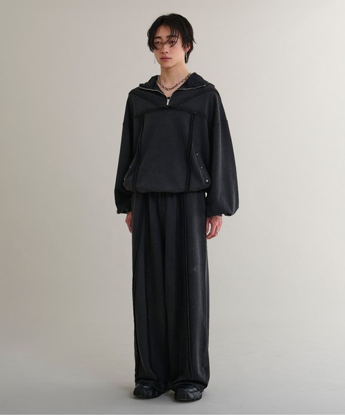 Ellno Loset(エルノロゼット)の「オーバーダイスウェットパンツ/SETUP対応(スウェットパンツ・メンズ・ブラック・SMALL/LARGE/MEDIUM)」の10枚目の写真