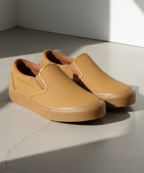 AAA+（サンエープラス）の「スリッポンスニーカー ユニセックス ヴァルカナイズ製法（スリッポン・レディース・ダークブラウン系1/ブラック系1/グレー系1/キャメル/ベージュ系1/ホワイト系1/シルバー系1・43/42/39/38/37/36/45/44/41/40）」の6枚目の写真