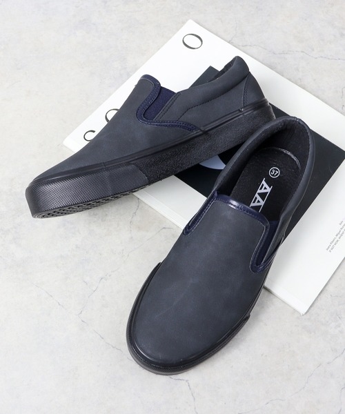 AAA+（サンエープラス）の「スリッポンスニーカー ユニセックス ヴァルカナイズ製法（スリッポン・レディース・ダークブラウン系1/ブラック系1/グレー系1/キャメル/ベージュ系1/ホワイト系1/シルバー系1・43/42/39/38/37/36/45/44/41/40）」の11枚目の写真