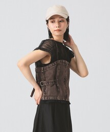 Ray BEAMS | デニム ジップ ビスチェ(キャミソール)