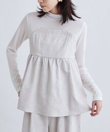 【セレモニー/セットアップ可能】フローラルジャカードトップス