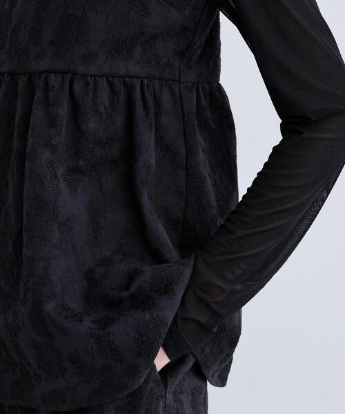 GALLEST(ギャレスト)の「【セレモニー/セットアップ可能】フローラルジャカードトップス(シャツ/ブラウス・レディース・ライトグレー/ブラック・38)」の7枚目の写真