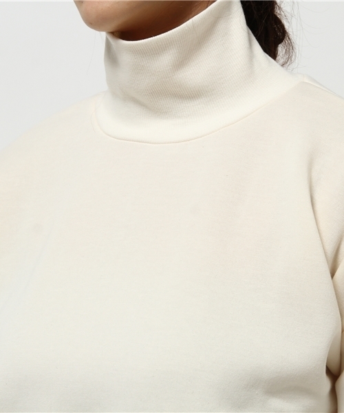 SEVENDAYS=SUNDAY（セブンデイズサンデイ）の「リブ切替裏毛起毛　タートルネックプルオーバー（Tシャツ/カットソー・レディース・ネイビー/カーキ/オフホワイト/杢グレー・MEDIUM/LARGE）」の8枚目の写真