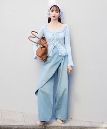 SNIDEL | Sustainableスカートライクデニム(デニムパンツ)