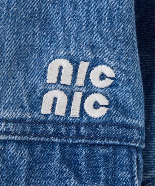 【未着用】NICECLAUPワンポイント刺繍デニムジャケット ワンポイント刺繍デニムジャケット（デニムジャケット）｜one