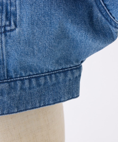 ワンポイント刺繍デニムジャケット（デニムジャケット）｜one