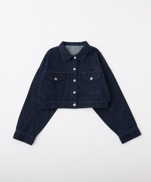 ワンポイント刺繍デニムジャケット（デニムジャケット）｜one
