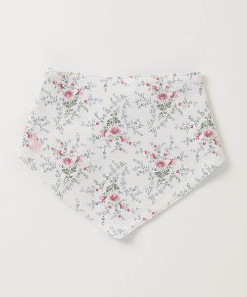 POLO RALPH LAUREN CHILDRENSWEAR（ポロ ラルフ ローレン チルドレンズウェア）の「フローラル コットン インターロック ビブ（スタイ/よだれかけ・キッズ・ブルー・ONE）」の3枚目の写真