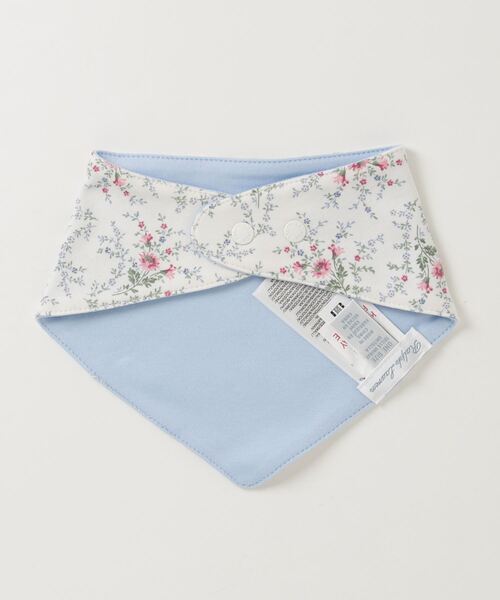 POLO RALPH LAUREN CHILDRENSWEAR（ポロ ラルフ ローレン チルドレンズウェア）の「フローラル コットン インターロック ビブ（スタイ/よだれかけ・キッズ・ブルー・ONE）」の2枚目の写真