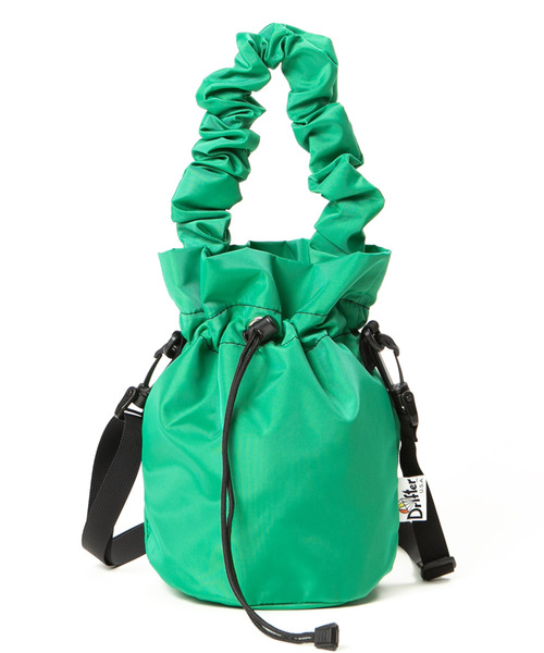Drifter（ドリフター）の「GATHER HANDLE POUCH／ギャザーハンドルポーチ（ショルダーバッグ・レディース・ブラック/ピンク/ブルー/ケリーグリーン/ブラウン/ピーコックグリーン系・FREE）」の3枚目の写真
