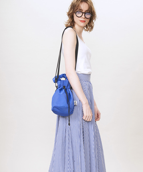 Drifter（ドリフター）の「GATHER HANDLE POUCH／ギャザーハンドルポーチ（ショルダーバッグ・レディース・ブラック/ピンク/ブルー/ケリーグリーン/ブラウン/ピーコックグリーン系・FREE）」の5枚目の写真