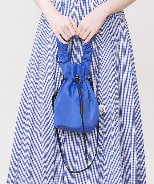 Drifter（ドリフター）の「GATHER HANDLE POUCH／ギャザーハンドルポーチ（ショルダーバッグ・レディース・ブラック/ピンク/ブルー/ケリーグリーン/ブラウン/ピーコックグリーン系・FREE）」の12枚目の写真