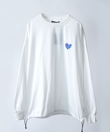 plain stitch print embroidery t-shirt long sleeve / 天竺 プリント 刺繍 Tシャツ 長袖