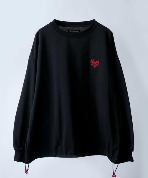 Starting Over（スターティングオーバー）の「plain stitch print embroidery t-shirt long sleeve / 天竺 プリント 刺繍 Tシャツ 長袖（Tシャツ/カットソー・メンズ・ブラック/ホワイト/チャコールグレー/ホワイト×レッド/ホワイト×ブルー/ブラック系その他/ホワイト系その他/ブラック×レッド/ホワイト系その他2/ホワイト系その他3/ブラック系その他2・M/L）」の9枚目の写真