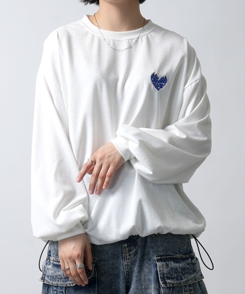 Starting Over（スターティングオーバー）の「plain stitch print embroidery t-shirt long sleeve / 天竺 プリント 刺繍 Tシャツ 長袖（Tシャツ/カットソー・メンズ・ブラック/ホワイト/チャコールグレー/ホワイト×レッド/ホワイト×ブルー/ブラック系その他/ホワイト系その他/ブラック×レッド/ホワイト系その他2/ホワイト系その他3/ブラック系その他2・M/L）」の19枚目の写真