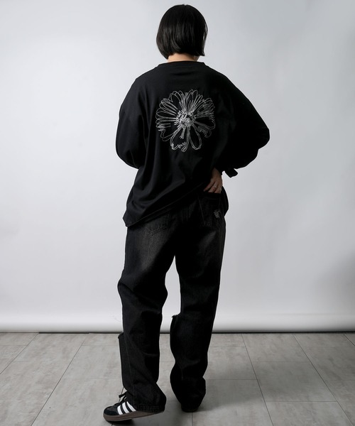 Starting Over（スターティングオーバー）の「plain stitch print embroidery t-shirt long sleeve / 天竺 プリント 刺繍 Tシャツ 長袖（Tシャツ/カットソー・メンズ・ブラック/ホワイト/チャコールグレー/ホワイト×レッド/ホワイト×ブルー/ブラック系その他/ホワイト系その他/ブラック×レッド/ホワイト系その他2/ホワイト系その他3/ブラック系その他2・M/L）」の14枚目の写真