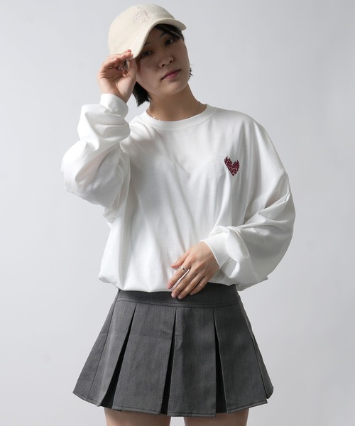 Starting Over（スターティングオーバー）の「plain stitch print embroidery t-shirt long sleeve / 天竺 プリント 刺繍 Tシャツ 長袖（Tシャツ/カットソー・メンズ・ブラック/ホワイト/チャコールグレー/ホワイト×レッド/ホワイト×ブルー/ブラック系その他/ホワイト系その他/ブラック×レッド/ホワイト系その他2/ホワイト系その他3/ブラック系その他2・M/L）」の16枚目の写真