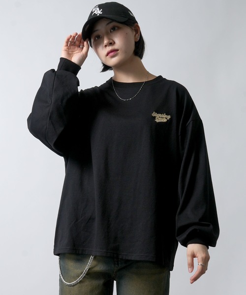 Starting Over（スターティングオーバー）の「plain stitch print embroidery t-shirt long sleeve / 天竺 プリント 刺繍 Tシャツ 長袖（Tシャツ/カットソー・メンズ・ブラック/ホワイト/チャコールグレー/ホワイト×レッド/ホワイト×ブルー/ブラック系その他/ホワイト系その他/ブラック×レッド/ホワイト系その他2/ホワイト系その他3/ブラック系その他2・M/L）」の21枚目の写真