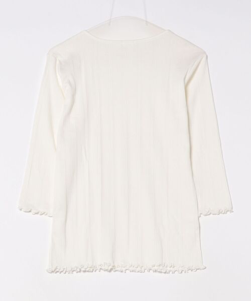 UVカット】7分袖メロー使いテレコT（Tシャツ/カットソー）｜Honeys