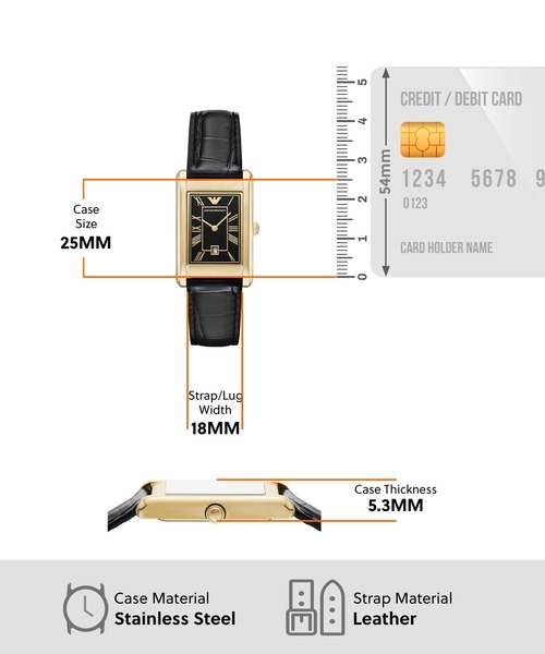 EMPORIO ARMANI（エンポリオアルマーニ）の「エンポリオ・アルマーニ 腕時計 メンズ アナログ レザー AR11666（アナログ腕時計・メンズ・ブラック・FREE）」の7枚目の写真