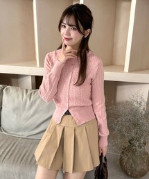 CLEAR BASIC | ケーブル編みニットカーディガン[大人綺麗目] ≪2025SS新作≫(ニット/セーター)