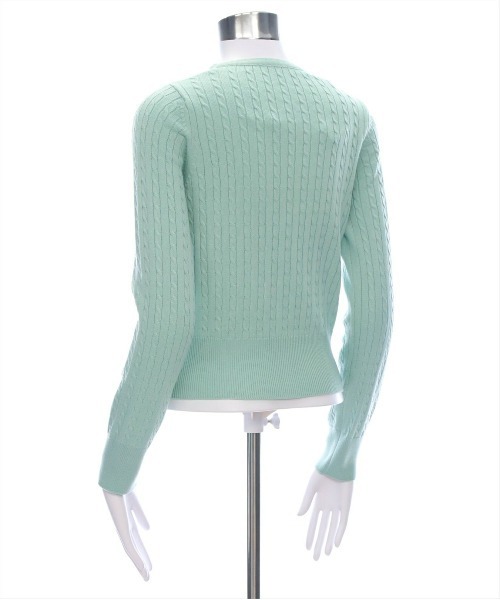CLEAR BASIC（クリアベーシック）の「ケーブル編みニットカーディガン[羽織り オフィスカジュアル 着回し抜群] ≪SS新作≫（ニット/セーター・レディース・ミント/アイボリー/グレー/ピンク・F）」の14枚目の写真