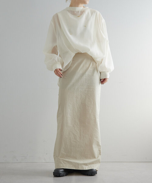 ear PAPILLONNER(イアパピヨネ)の「《2点セット》インナー付きシアーブラウス【SUM1 STYLE(スミスタイル)】(シャツ/ブラウス・レディース・アイボリー/ブラック・FREE)」の18枚目の写真