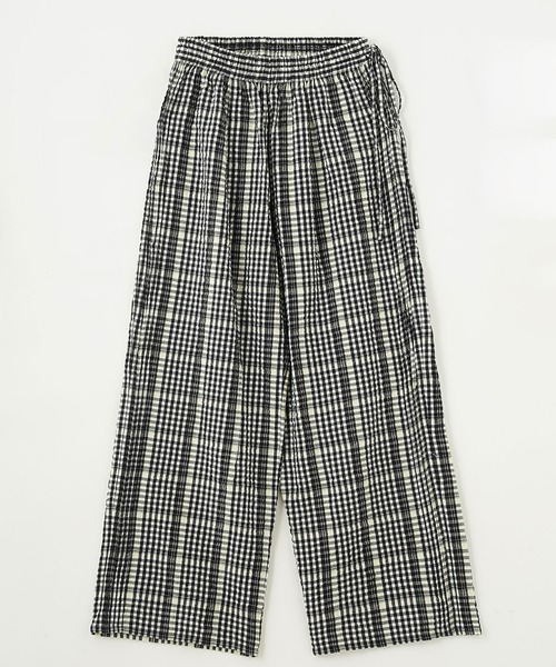 ROSE BUD（ローズバッド）の「CHECK SUCKER EASY PANTS（その他パンツ・レディース・ブラック/ベージュ/オレンジ・ONE SIZE）」の9枚目の写真