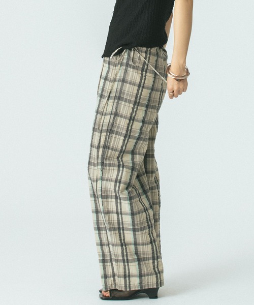 ROSE BUD（ローズバッド）の「CHECK SUCKER EASY PANTS（その他パンツ・レディース・ブラック/ベージュ/オレンジ・ONE SIZE）」の14枚目の写真