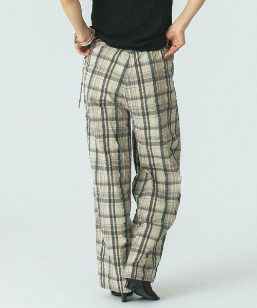 ROSE BUD（ローズバッド）の「CHECK SUCKER EASY PANTS（その他パンツ・レディース・ブラック/ベージュ/オレンジ・ONE SIZE）」の15枚目の写真