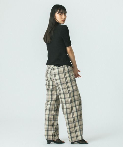 ROSE BUD（ローズバッド）の「CHECK SUCKER EASY PANTS（その他パンツ・レディース・ブラック/ベージュ/オレンジ・ONE SIZE）」の17枚目の写真