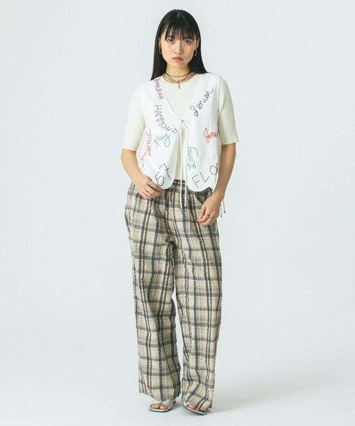 ROSE BUD（ローズバッド）の「CHECK SUCKER EASY PANTS（その他パンツ・レディース・ブラック/ベージュ/オレンジ・ONE SIZE）」の19枚目の写真