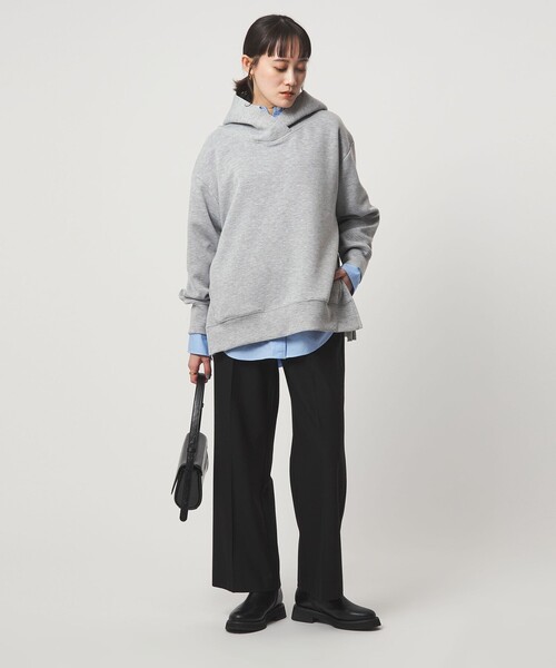 green label relaxing（グリーンレーベルリラクシング）の「【WEB限定】＜at ease＞ダンボール フーディ（パーカー・レディース・ライトグレー/ブラック/ベージュ・FREE）」の8枚目の写真