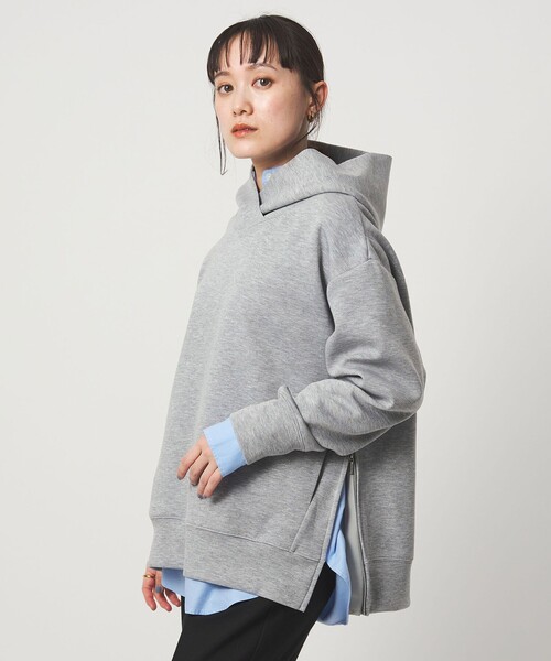 green label relaxing（グリーンレーベルリラクシング）の「【WEB限定】＜at ease＞ダンボール フーディ（パーカー・レディース・ライトグレー/ブラック/ベージュ・FREE）」の11枚目の写真