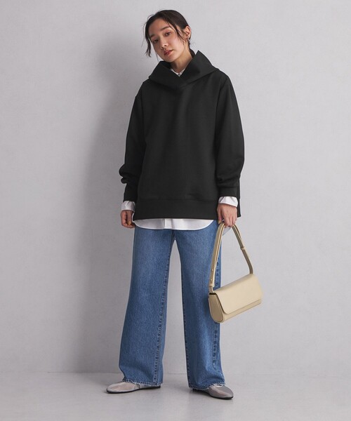 green label relaxing（グリーンレーベルリラクシング）の「【WEB限定】＜at ease＞ダンボール フーディ（パーカー・レディース・ライトグレー/ブラック/ベージュ・FREE）」の17枚目の写真