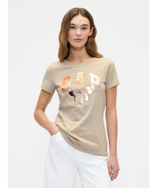 GAP(ギャップ)の「Gap × ディズニー ミニーマウス GAPロゴTシャツ(Tシャツ/カットソー・レディース・ブルー/イエロー/ベージュ/グリーン/コーラル/ブラック/ライトベージュ/グレー/パープル/ブラック系その他・XS/XXS/XL/L/M/S)」の5枚目の写真