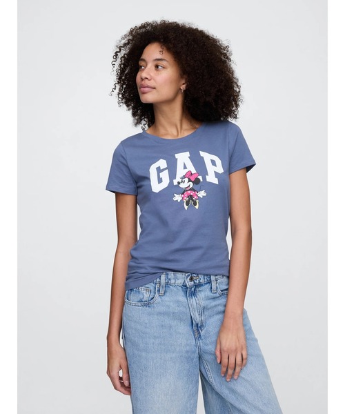 GAP(ギャップ)の「Gap × ディズニー ミニーマウス GAPロゴTシャツ(Tシャツ/カットソー・レディース・ブルー/イエロー/ベージュ/グリーン/コーラル/ブラック/ライトベージュ/グレー/パープル/ブラック系その他・XS/XXS/XL/L/M/S)」の7枚目の写真