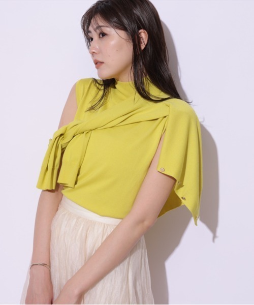 Mystrada(マイストラーダ)の「ハイネックニットアンサンブル(ニット/セーター・レディース・ネイビー/グリーン系その他/ミント/ピンク/ホワイト/チャコールグレー/イエロー・38)」の4枚目の写真