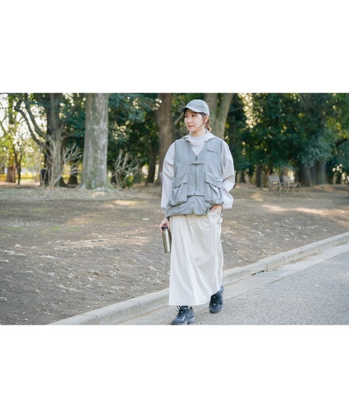 Snow Peak（スノーピーク）の「TAKIBI Light Ripstop Skirt 難燃（スカート・メンズ・ブラック/アイボリー/ネイビー・1/2/3）」の7枚目の写真