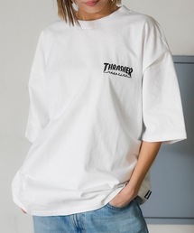 HOMETOWN emb S/S T-SHIRTS/スラッシャーワンポイントマグロゴ半袖TシャツMAGLOGO