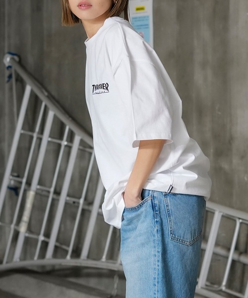 THRASHER(スラッシャー)の「HOMETOWN emb S/S T-SHIRTS/スラッシャーワンポイントマグロゴ半袖TシャツMAGLOGO(Tシャツ/カットソー・メンズ・ベージュ/ホワイト/ブラック/グリーン・LARGE/MEDIUM/X-LARGE)」の13枚目の写真