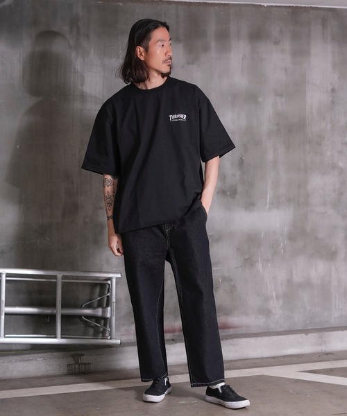 THRASHER(スラッシャー)の「HOMETOWN emb S/S T-SHIRTS/スラッシャーワンポイントマグロゴ半袖TシャツMAGLOGO(Tシャツ/カットソー・メンズ・ベージュ/ホワイト/ブラック/グリーン・LARGE/MEDIUM/X-LARGE)」の14枚目の写真