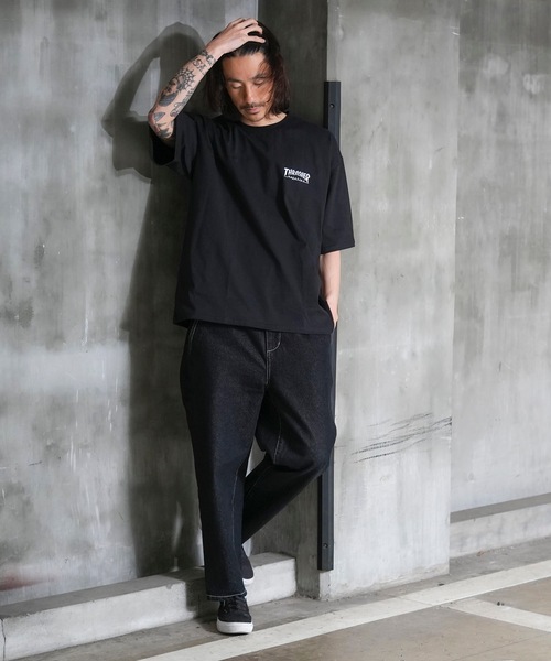 THRASHER(スラッシャー)の「HOMETOWN emb S/S T-SHIRTS/スラッシャーワンポイントマグロゴ半袖TシャツMAGLOGO(Tシャツ/カットソー・メンズ・ベージュ/ホワイト/ブラック/グリーン・LARGE/MEDIUM/X-LARGE)」の15枚目の写真