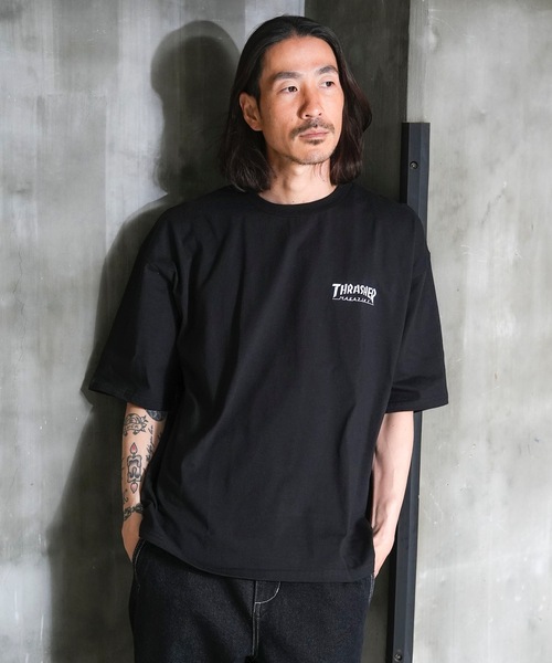 THRASHER(スラッシャー)の「HOMETOWN emb S/S T-SHIRTS/スラッシャーワンポイントマグロゴ半袖TシャツMAGLOGO(Tシャツ/カットソー・メンズ・ベージュ/ホワイト/ブラック/グリーン・LARGE/MEDIUM/X-LARGE)」の16枚目の写真