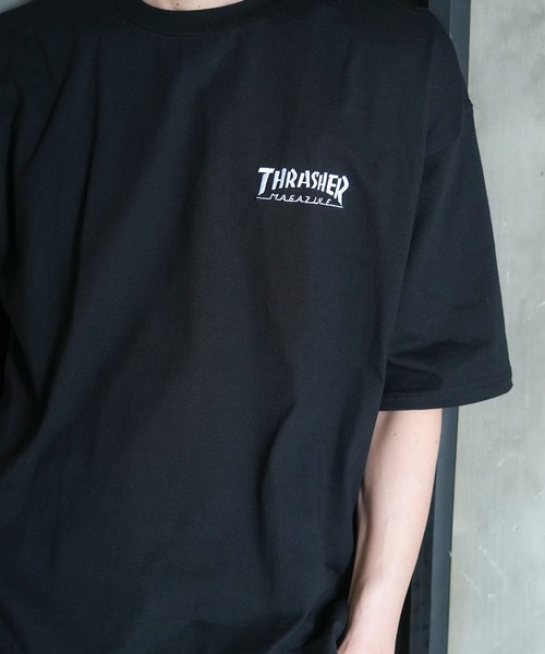 THRASHER(スラッシャー)の「HOMETOWN emb S/S T-SHIRTS/スラッシャーワンポイントマグロゴ半袖TシャツMAGLOGO(Tシャツ/カットソー・メンズ・ベージュ/ホワイト/ブラック/グリーン・LARGE/MEDIUM/X-LARGE)」の21枚目の写真