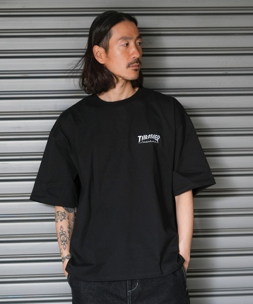 THRASHER(スラッシャー)の「HOMETOWN emb S/S T-SHIRTS/スラッシャーワンポイントマグロゴ半袖TシャツMAGLOGO(Tシャツ/カットソー・メンズ・ベージュ/ホワイト/ブラック/グリーン・LARGE/MEDIUM/X-LARGE)」の17枚目の写真