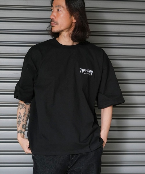 THRASHER(スラッシャー)の「HOMETOWN emb S/S T-SHIRTS/スラッシャーワンポイントマグロゴ半袖TシャツMAGLOGO(Tシャツ/カットソー・メンズ・ベージュ/ホワイト/ブラック/グリーン・LARGE/MEDIUM/X-LARGE)」の18枚目の写真