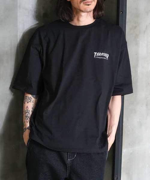THRASHER(スラッシャー)の「HOMETOWN emb S/S T-SHIRTS/スラッシャーワンポイントマグロゴ半袖TシャツMAGLOGO(Tシャツ/カットソー・メンズ・ベージュ/ホワイト/ブラック/グリーン・LARGE/MEDIUM/X-LARGE)」の20枚目の写真